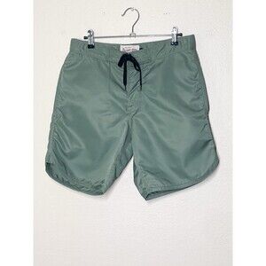 Freenote Cloth Standard Issue Board Shorts 29 Swim Trunks Olive Green Pockets